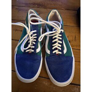 Vans Old Skool Women's Sneakers Colorblock Blue/Green/Yellow Canvas & Suede Size